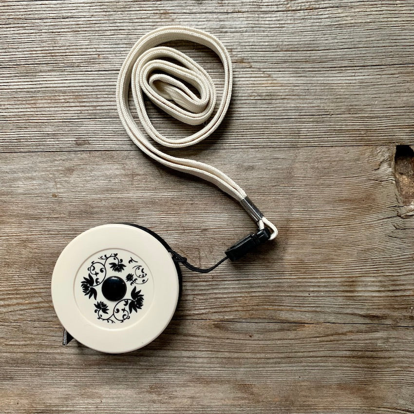 Tape Measure Black and White Floral