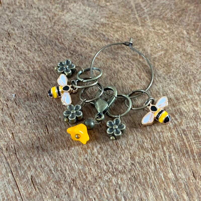 Bee and Bloom Stitch Markers