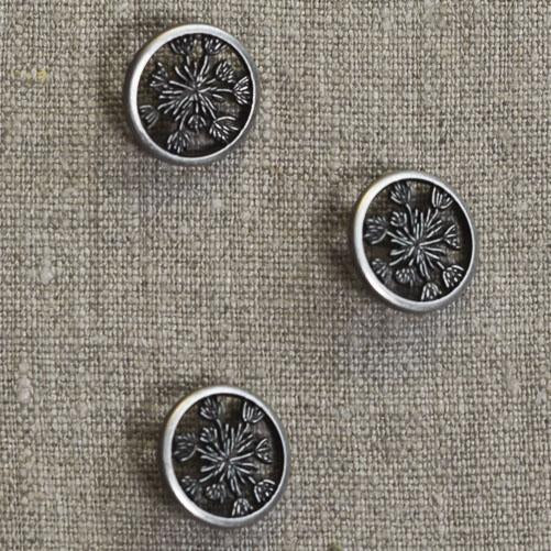 Metal Thistle Cut-out Button